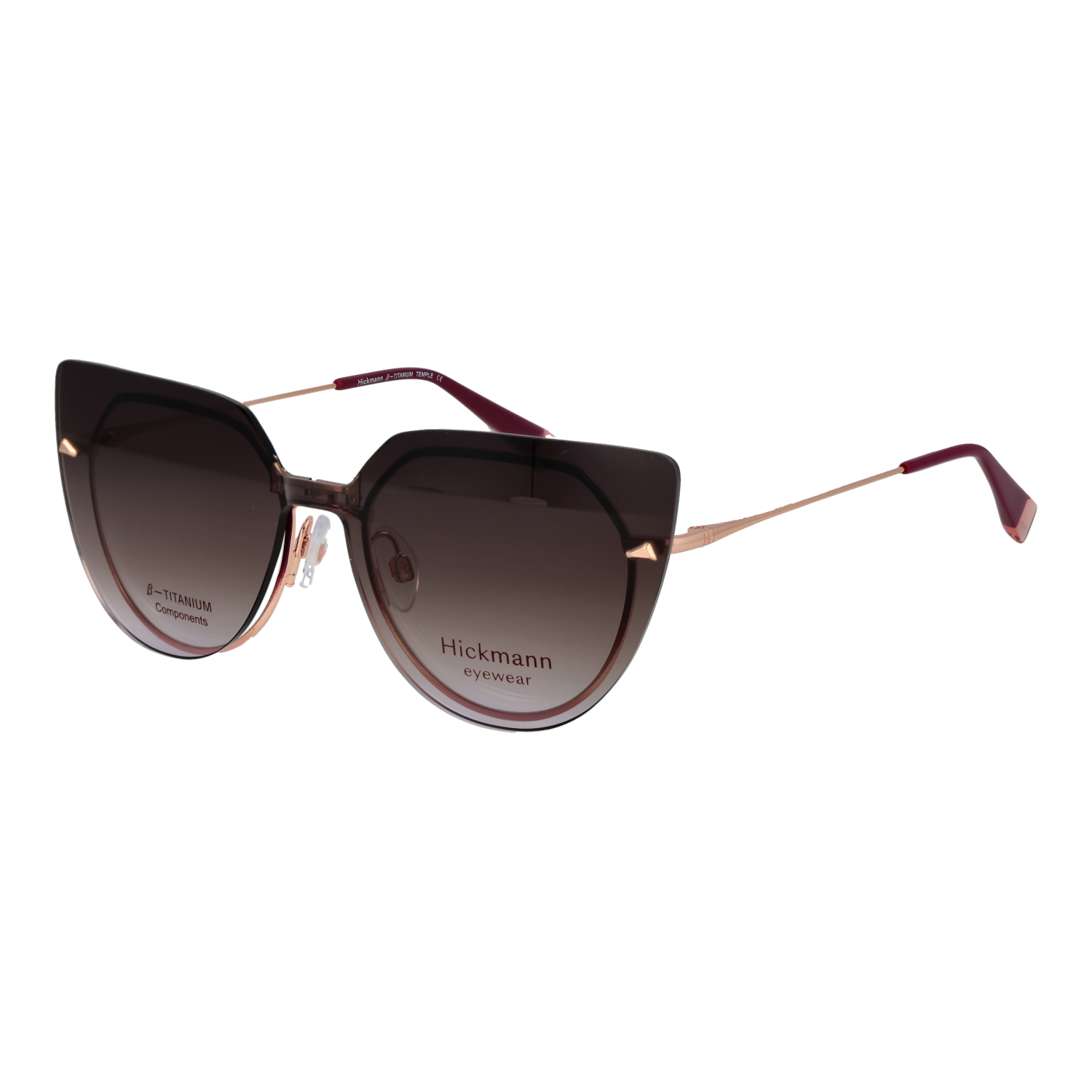 Ana Hickmann Brillenfassung HI1262GT 07A 49 Titan & Sonnenbrillen Klipp HI1262GT 07AG 49