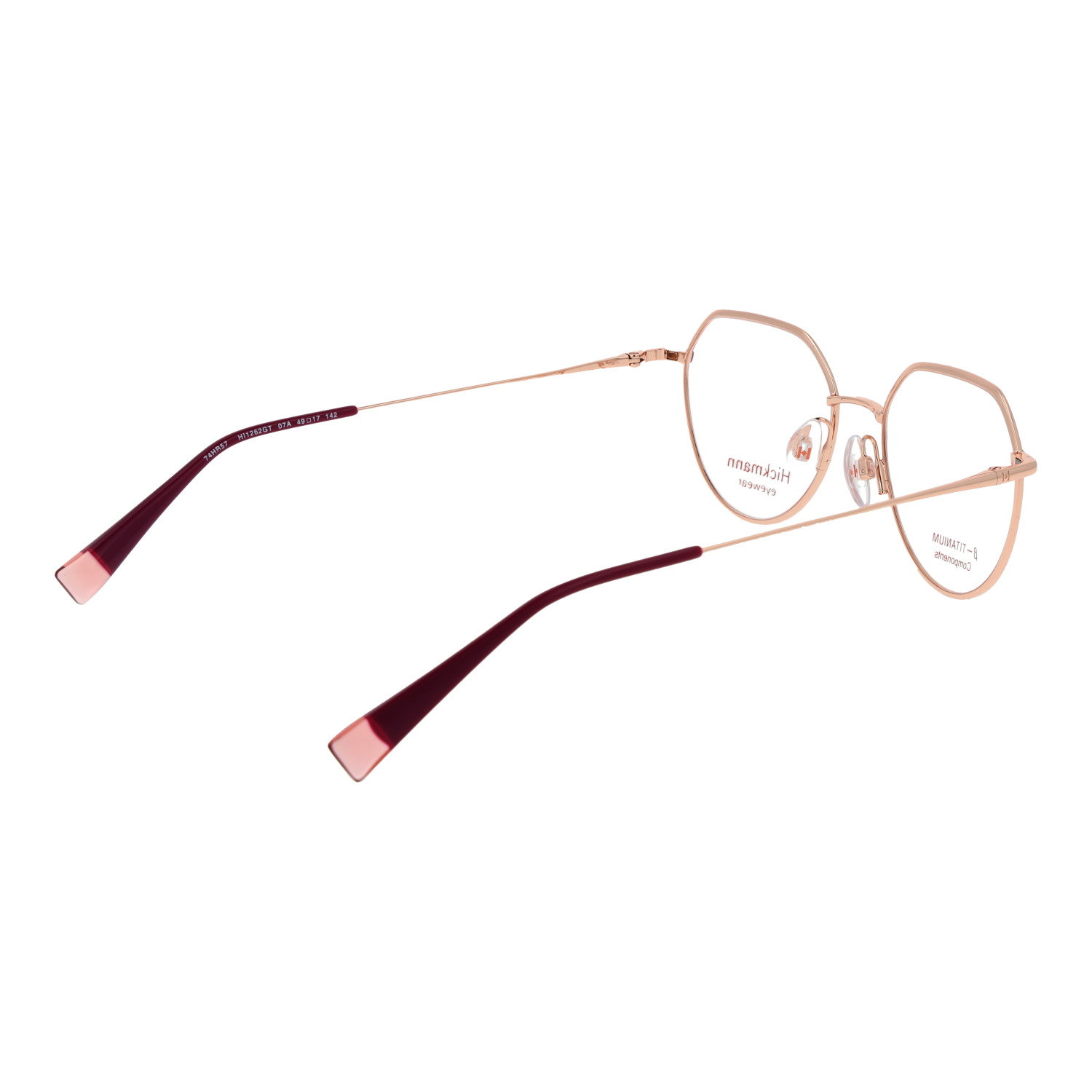 Ana Hickmann Brillenfassung HI1262GT 07A 49 Titan & Sonnenbrillen Klipp HI1262GT 07AG 49