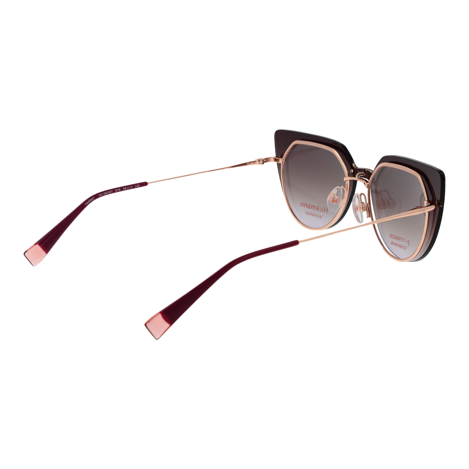 Ana Hickmann Brillenfassung HI1262GT 07A 49 Titan & Sonnenbrillen Klipp HI1262GT 07AG 49