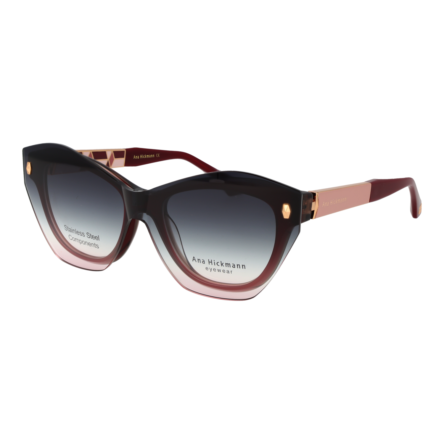 Ana Hickmann Brillenfassung AH6581G H02 52 & Sonnenbrillen Klipp AH6581G H02G 52